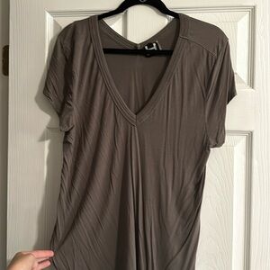 Women’s XL check T-shirt dark gray GUC